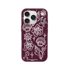 iPhone 17 Pro Summer Sketch Premium Telefon Kılıfı Bordo - SUMTHINCS