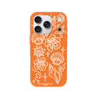 iPhone 17 Pro Summer Sketch Premium Telefon Kılıfı Turuncu - SUMTHINCS