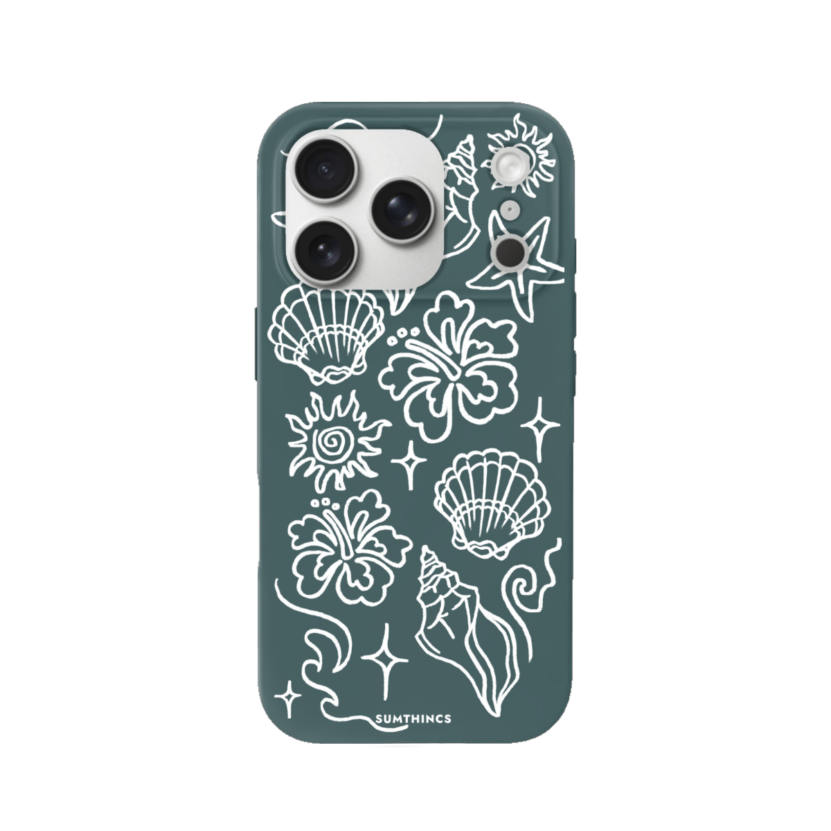 iPhone 17 Pro Summer Sketch Premium Telefon Kılıfı Kaktüs Yeşili - SUMTHINCS