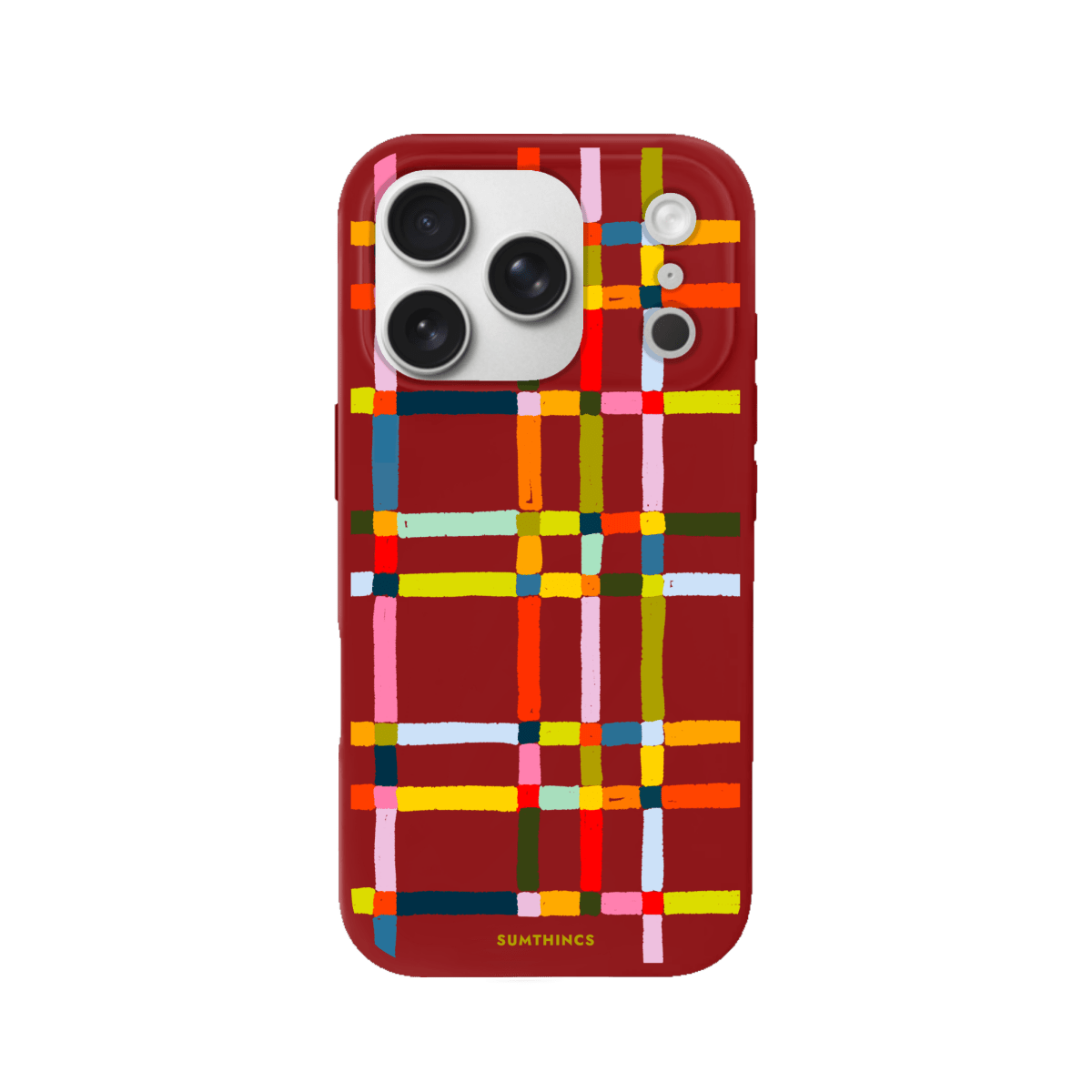 iPhone 17 Pro Sunny Stripes Premium Telefon Kılıfı Kırmızı - SUMTHINCS