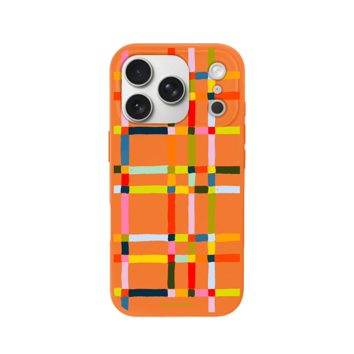 iPhone 17 Pro Sunny Stripes Premium Telefon Kılıfı Turuncu - SUMTHINCS