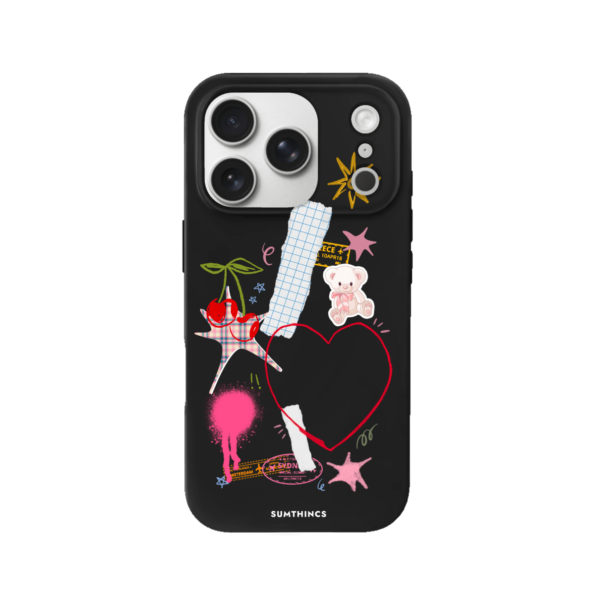 iPhone 17 Pro Sweet Chaos Premium Telefon Kılıfı Siyah - SUMTHINCS