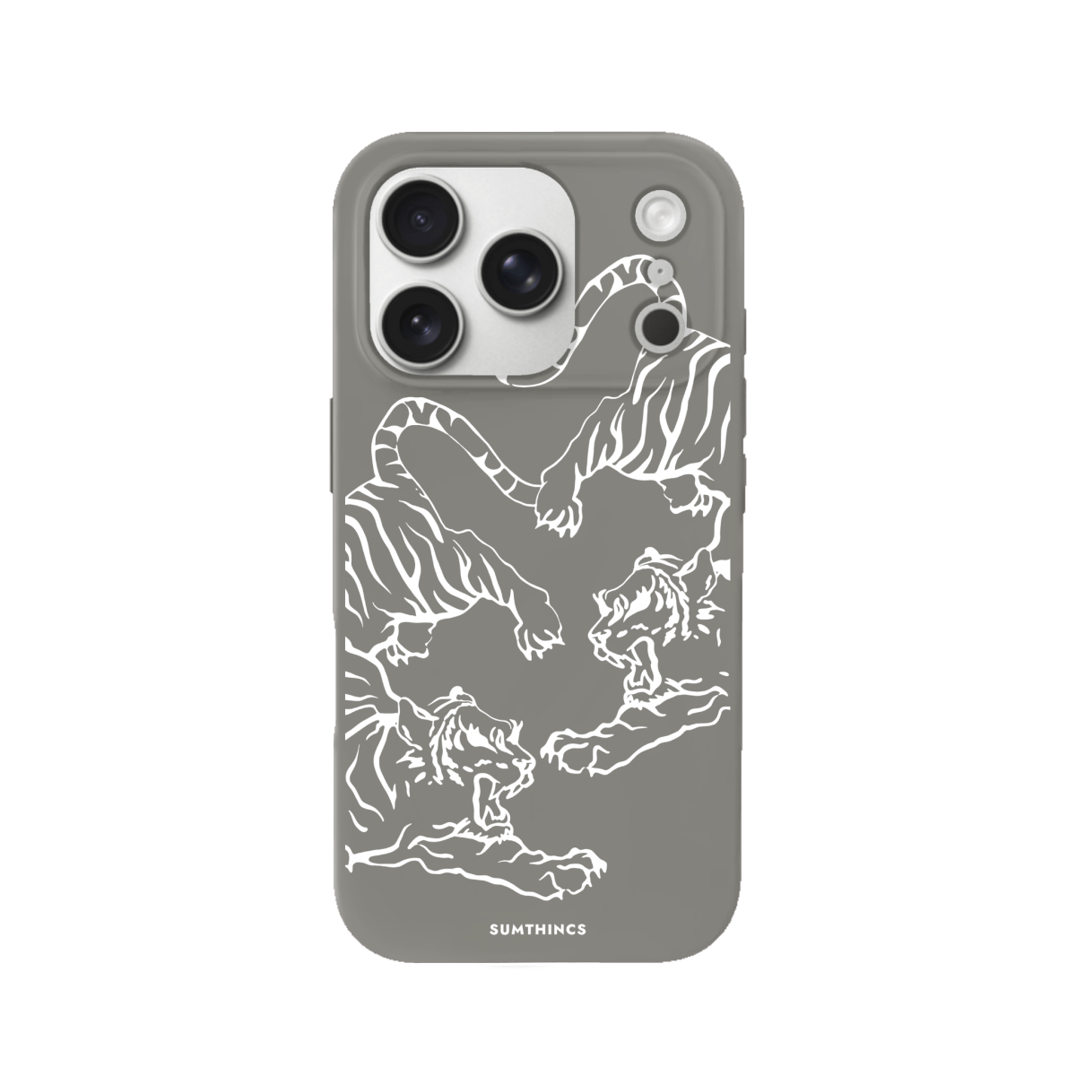 iPhone 17 Pro Tigers Premium Telefon Kılıfı Gri - SUMTHINCS