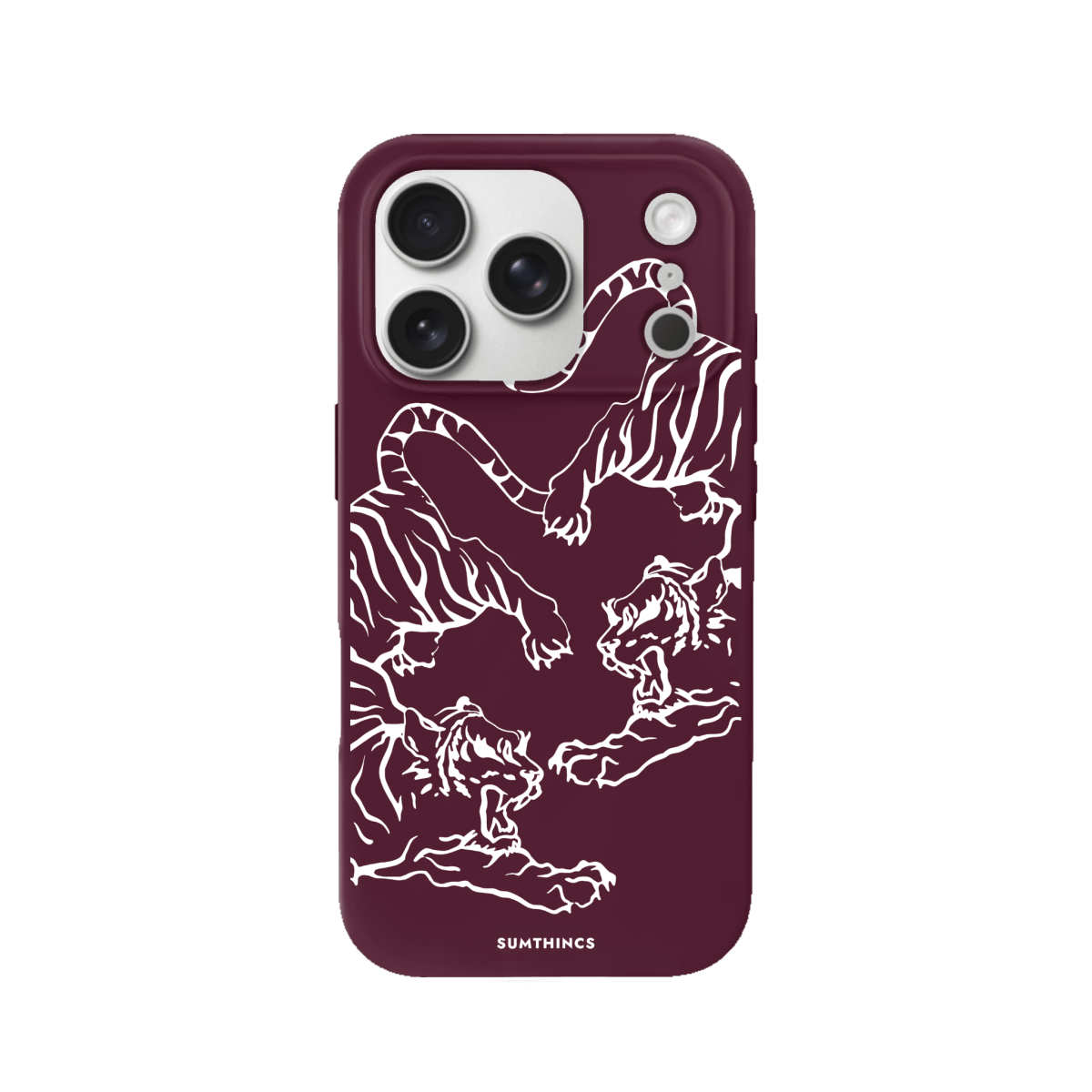 iPhone 17 Pro Tigers Premium Telefon Kılıfı Bordo - SUMTHINCS