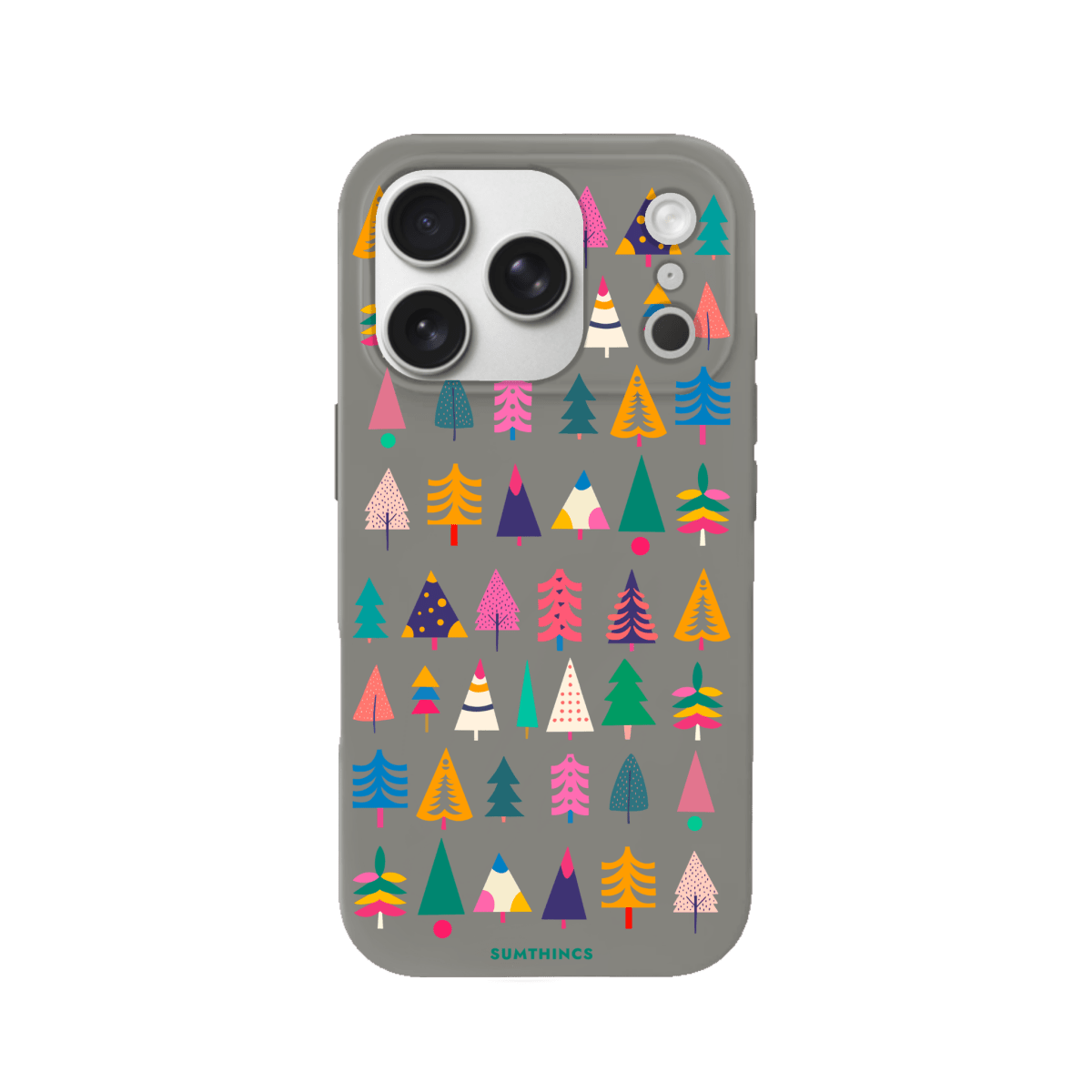 iPhone 17 Pro Tiny Forest Premium Telefon Kılıfı Gri - SUMTHINCS