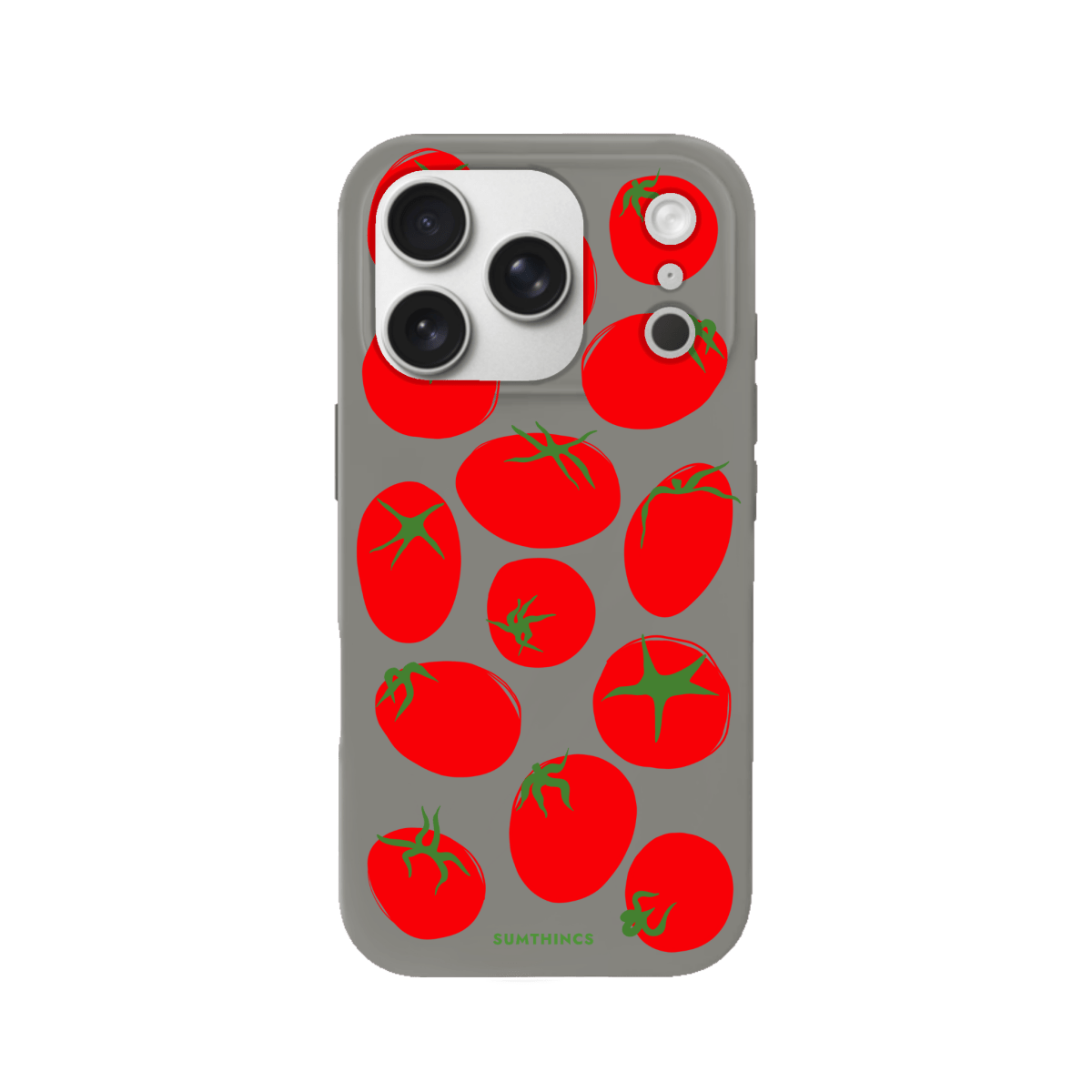 iPhone 17 Pro Tomatoes Premium Telefon Kılıfı Gri - SUMTHINCS
