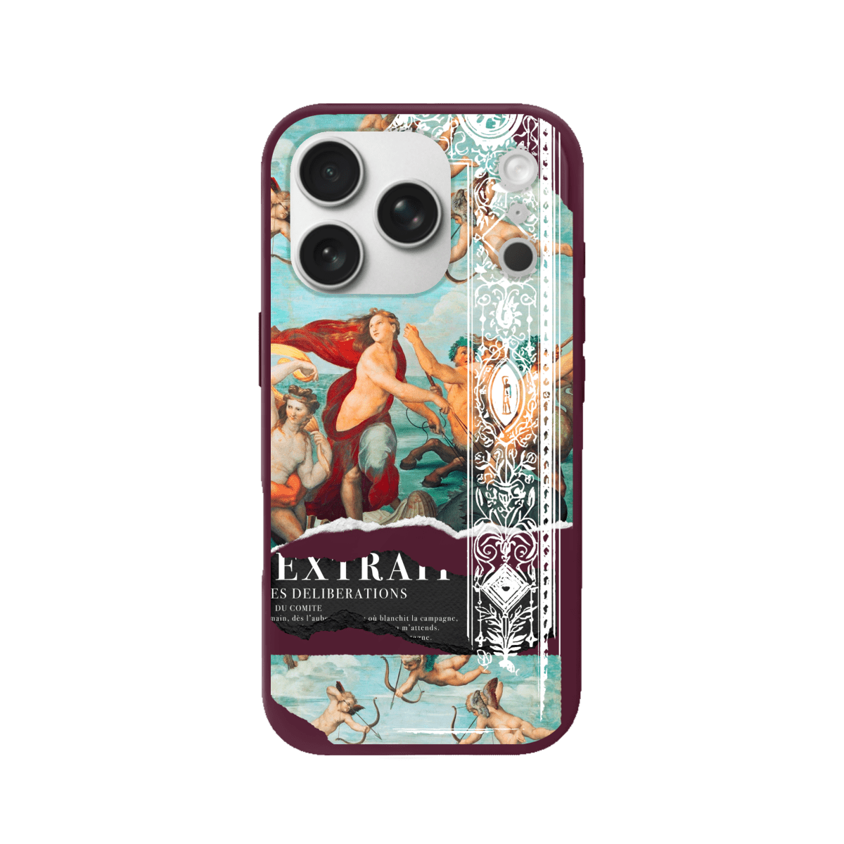 iPhone 17 Pro Triumph of Galatea Premium Telefon Kılıfı Bordo - SUMTHINCS