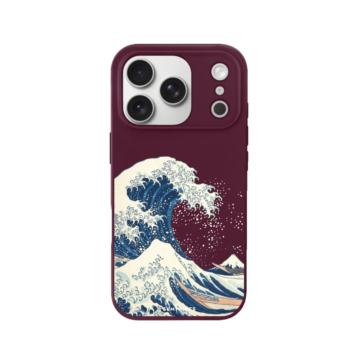 iPhone 17 Pro Waves Premium Telefon Kılıfı Bordo - SUMTHINCS