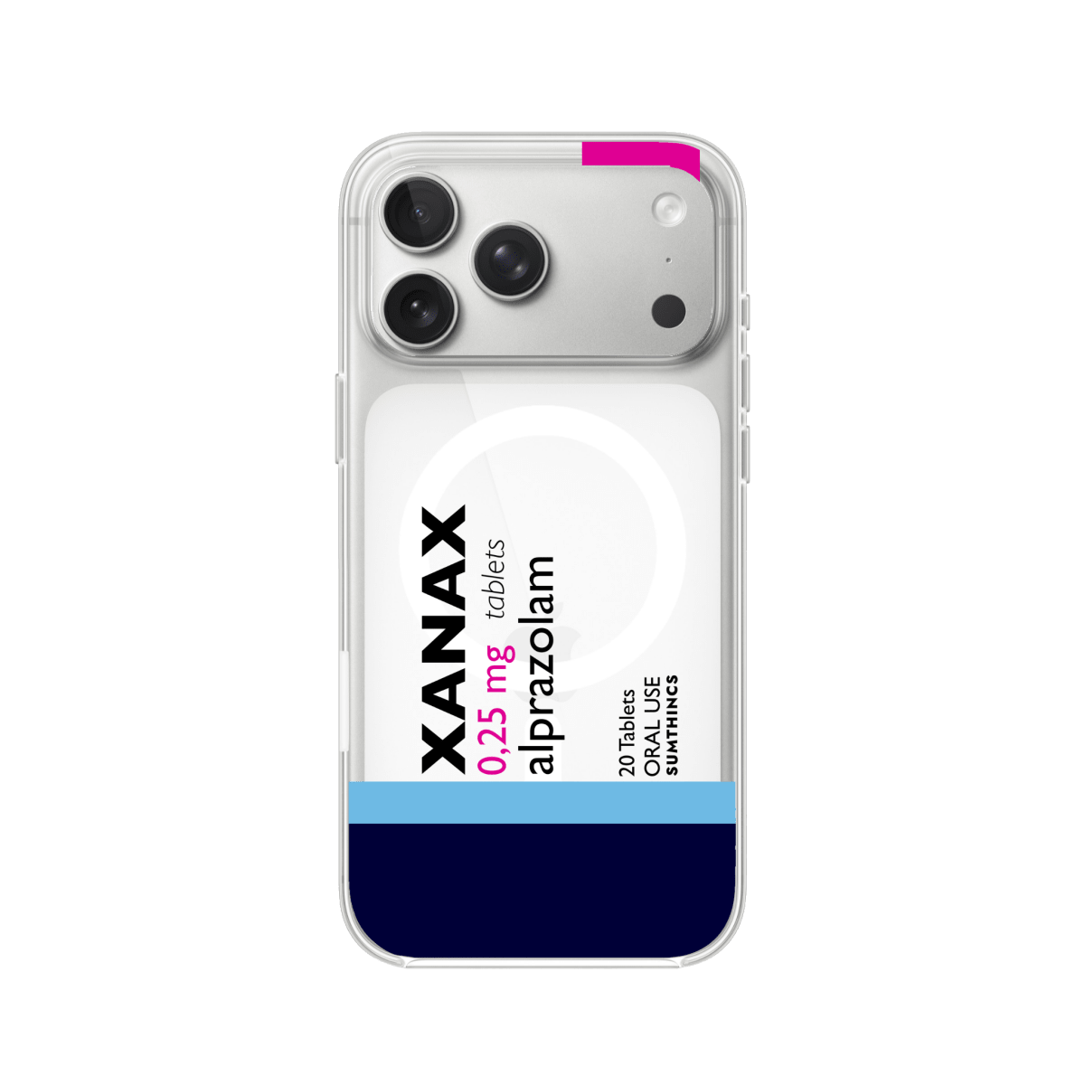 iPhone 17 Pro Xanax Clear Magsafe Telefon Kılıfı - Sumthincs