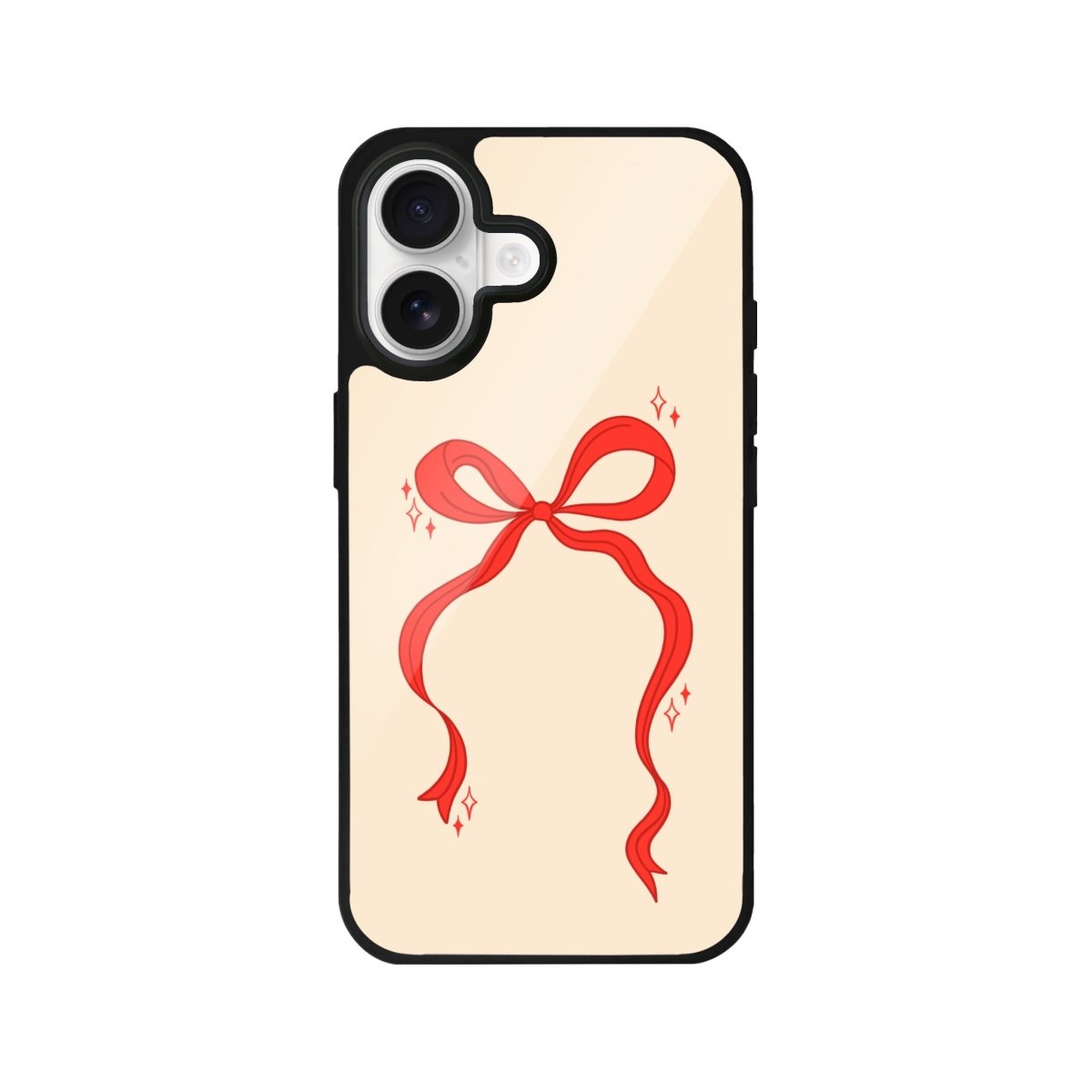 iPhone 17 Red Bow Glossy Cam Telefon Kılıfı - Sumthincs