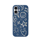 iPhone 17 Silver Doodles Premium Telefon Kılıfı Pasifik Mavi - SUMTHINCS