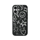 iPhone 17 Silver Doodles Premium Telefon Kılıfı Siyah - SUMTHINCS