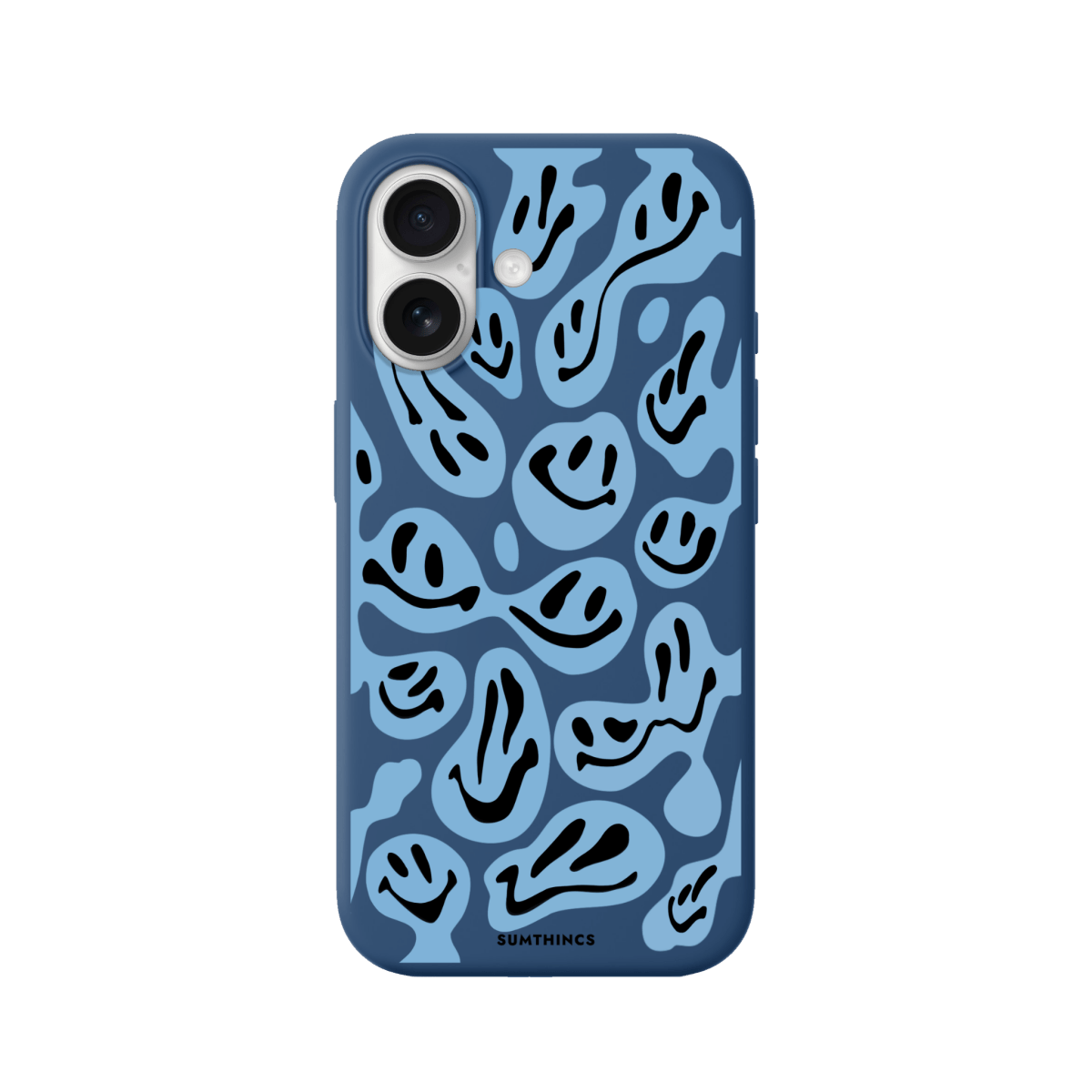 iPhone 17 Smiley Premium Telefon Kılıfı Pasifik Mavi - SUMTHINCS