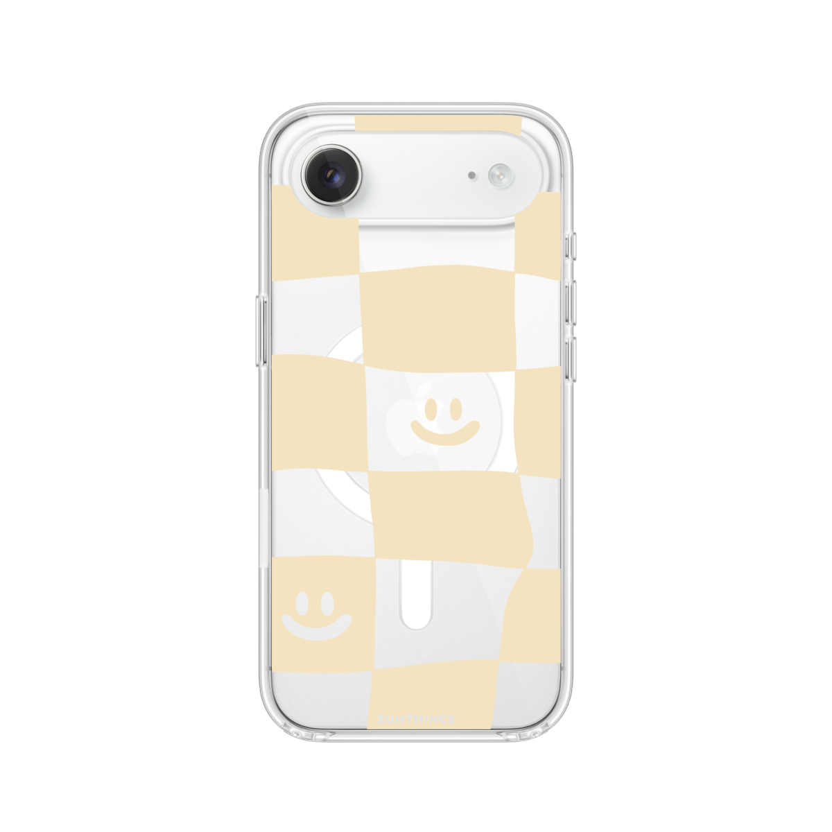iPhone 17 Smiling Check Clear Magsafe Şeffaf Telefon Kılıfı - SUMTHINCS