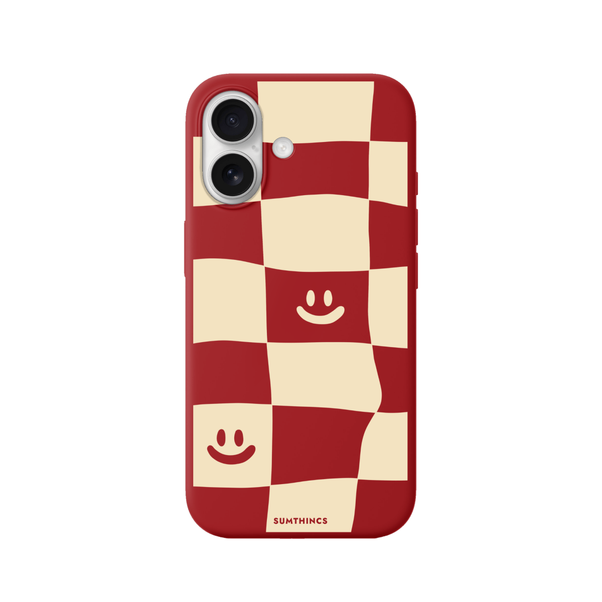 iPhone 17 Smiling Check Premium Telefon Kılıfı Kırmızı - SUMTHINCS