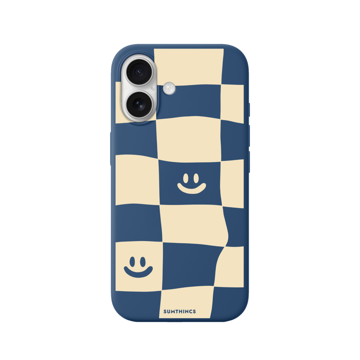 iPhone 17 Smiling Check Premium Telefon Kılıfı Pasifik Mavi - SUMTHINCS