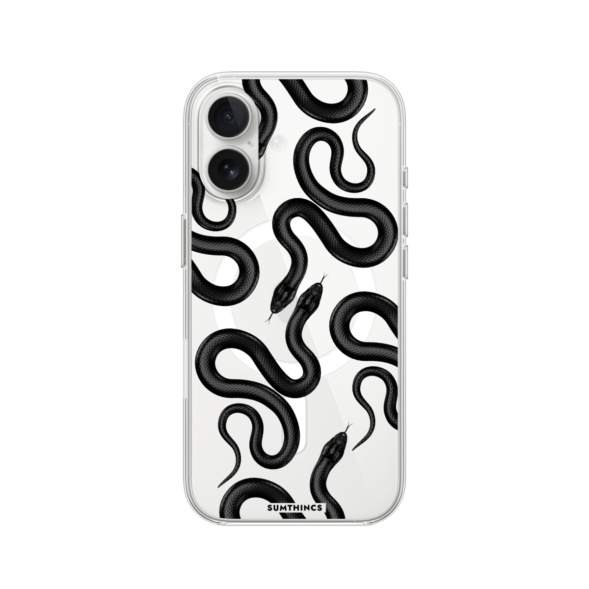 iPhone 17 Snakes Clear Magsafe Şeffaf Telefon Kılıfı - SUMTHINCS