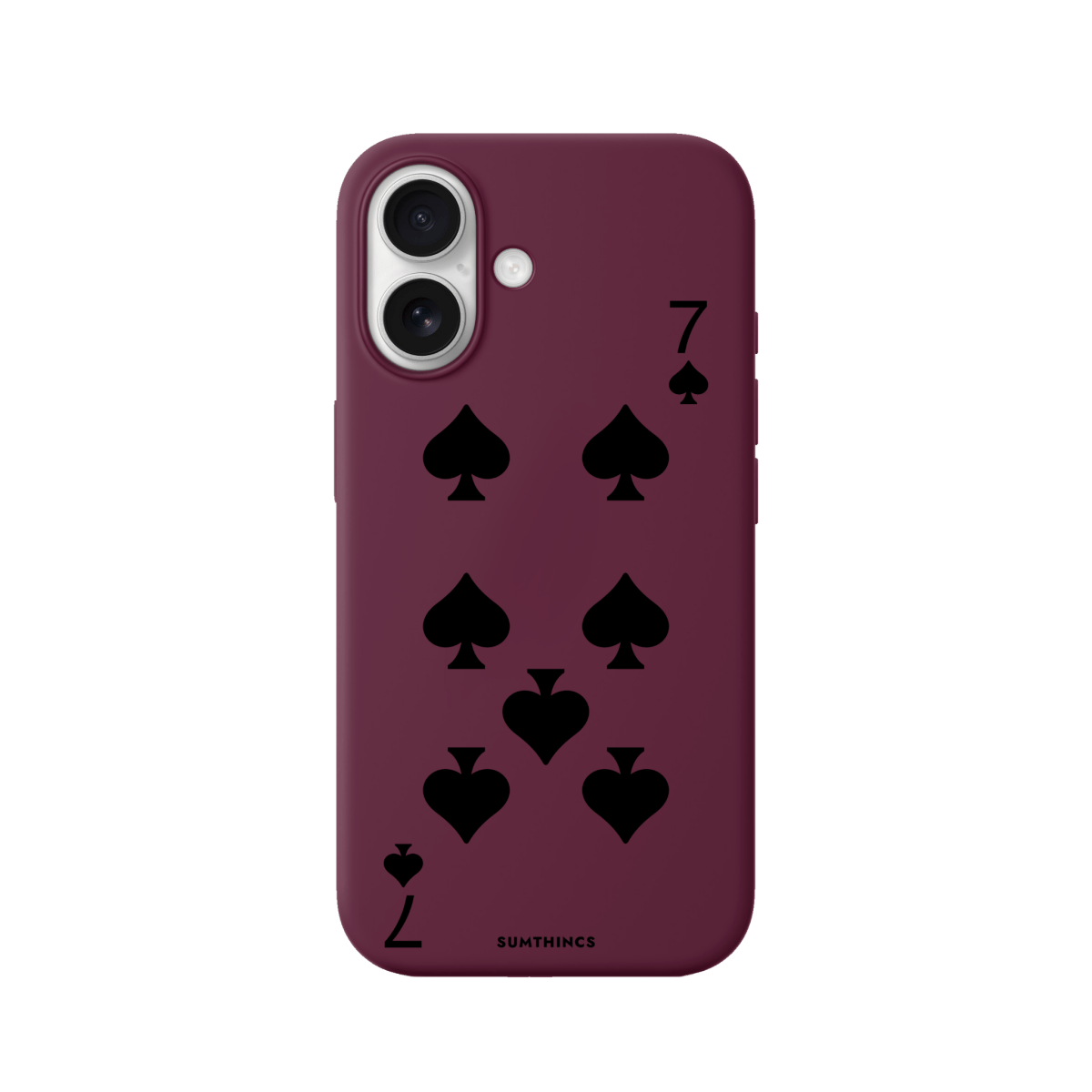 iPhone 17 Spade7 Premium Telefon Kılıfı Bordo - SUMTHINCS