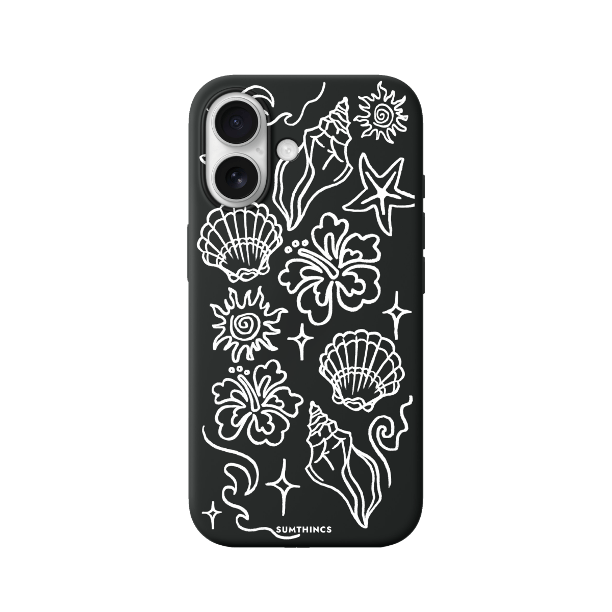 iPhone 17 Summer Sketch Premium Telefon Kılıfı Siyah - SUMTHINCS