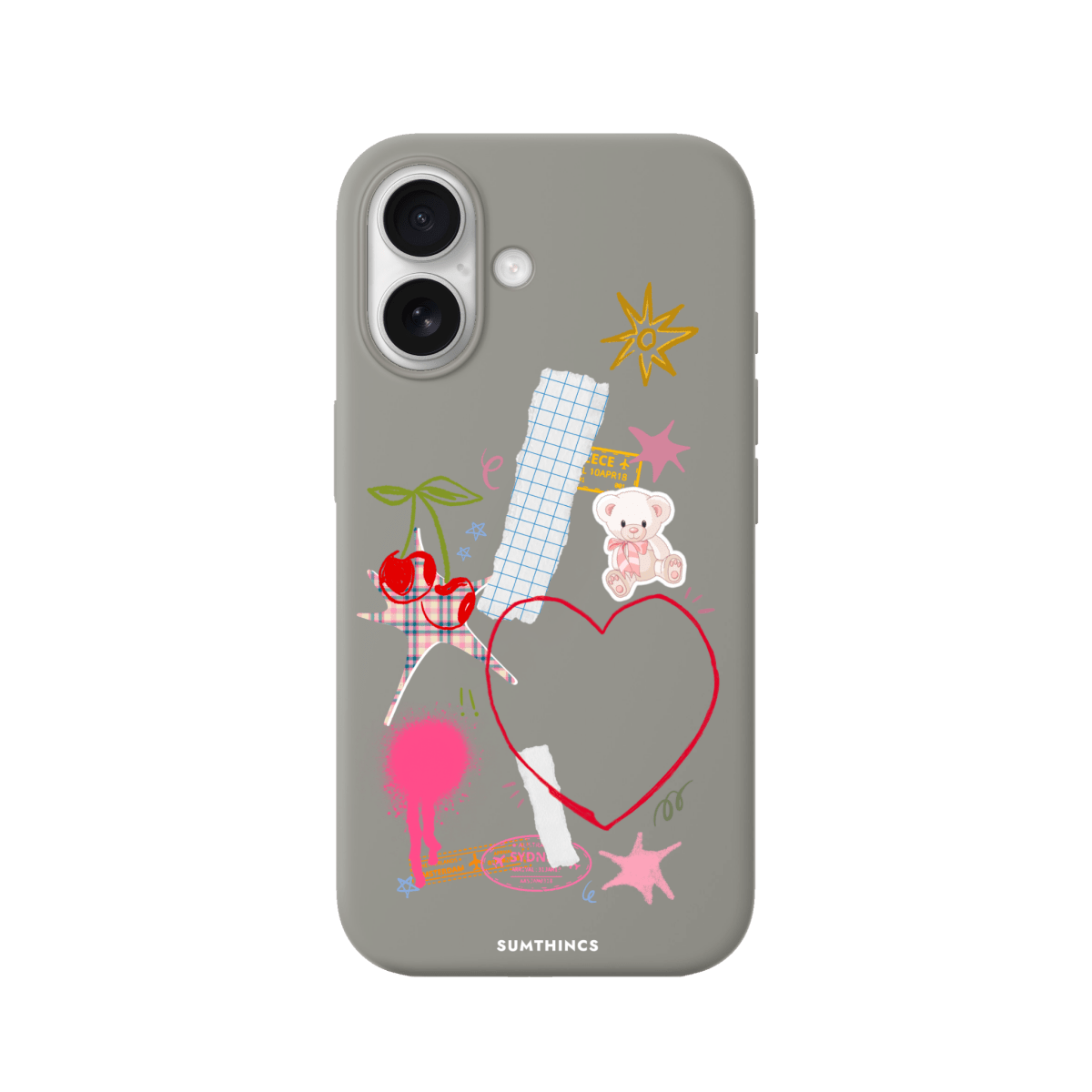 iPhone 17 Sweet Chaos Premium Telefon Kılıfı Gri - SUMTHINCS