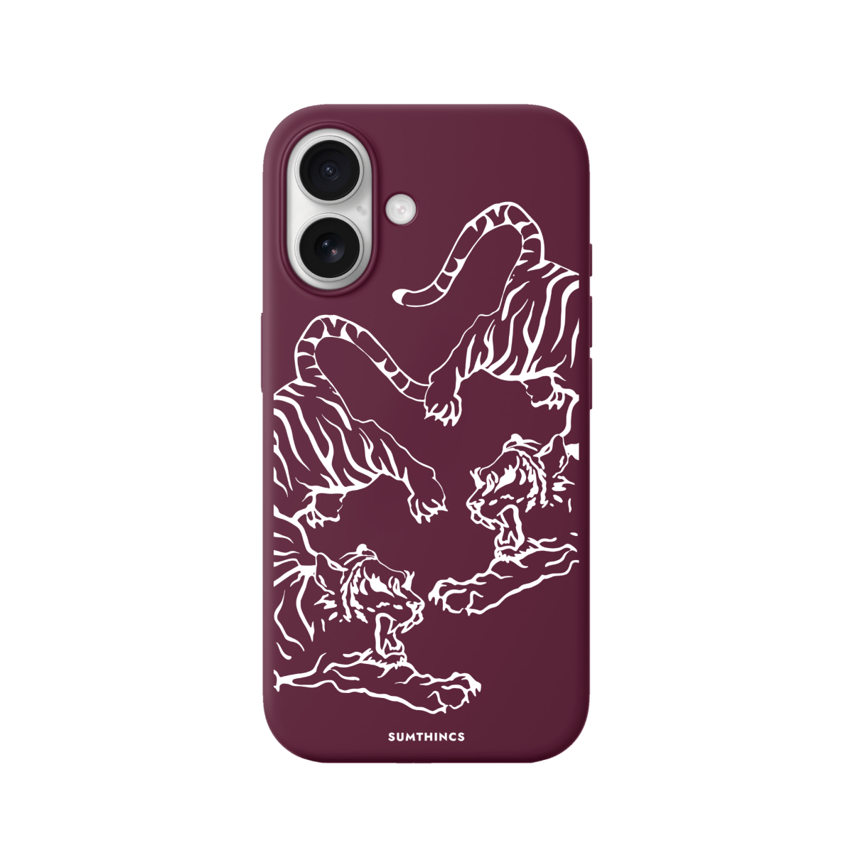 iPhone 17 Tigers Premium Telefon Kılıfı Bordo - SUMTHINCS