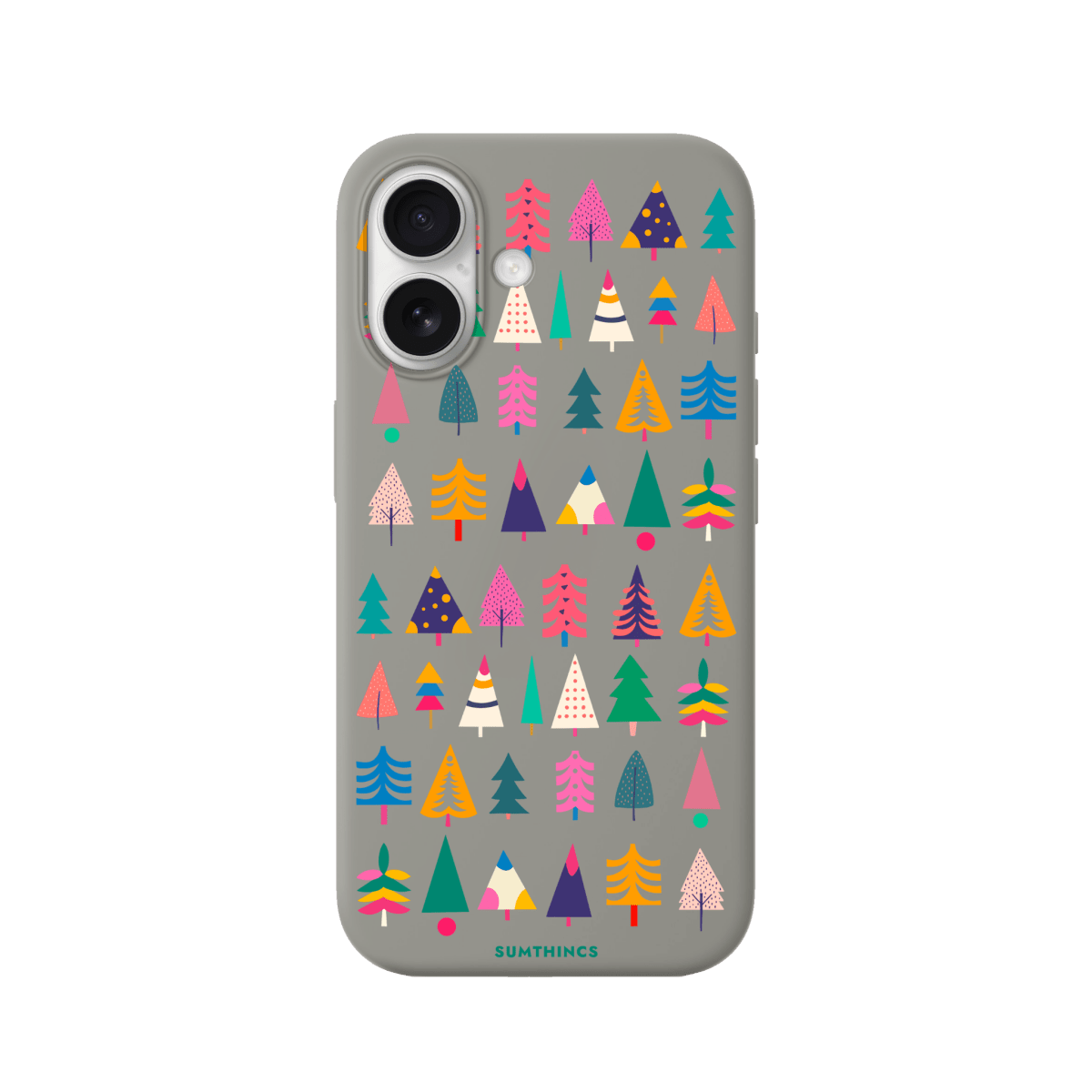 iPhone 17 Tiny Forest Premium Telefon Kılıfı Gri - SUMTHINCS