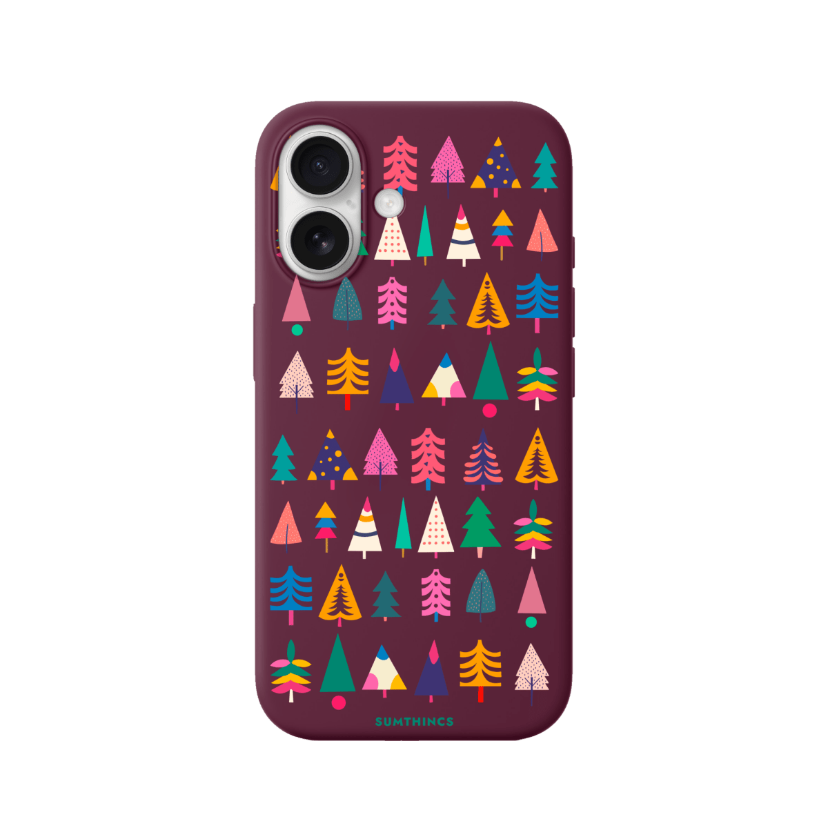 iPhone 17 Tiny Forest Premium Telefon Kılıfı Bordo - SUMTHINCS