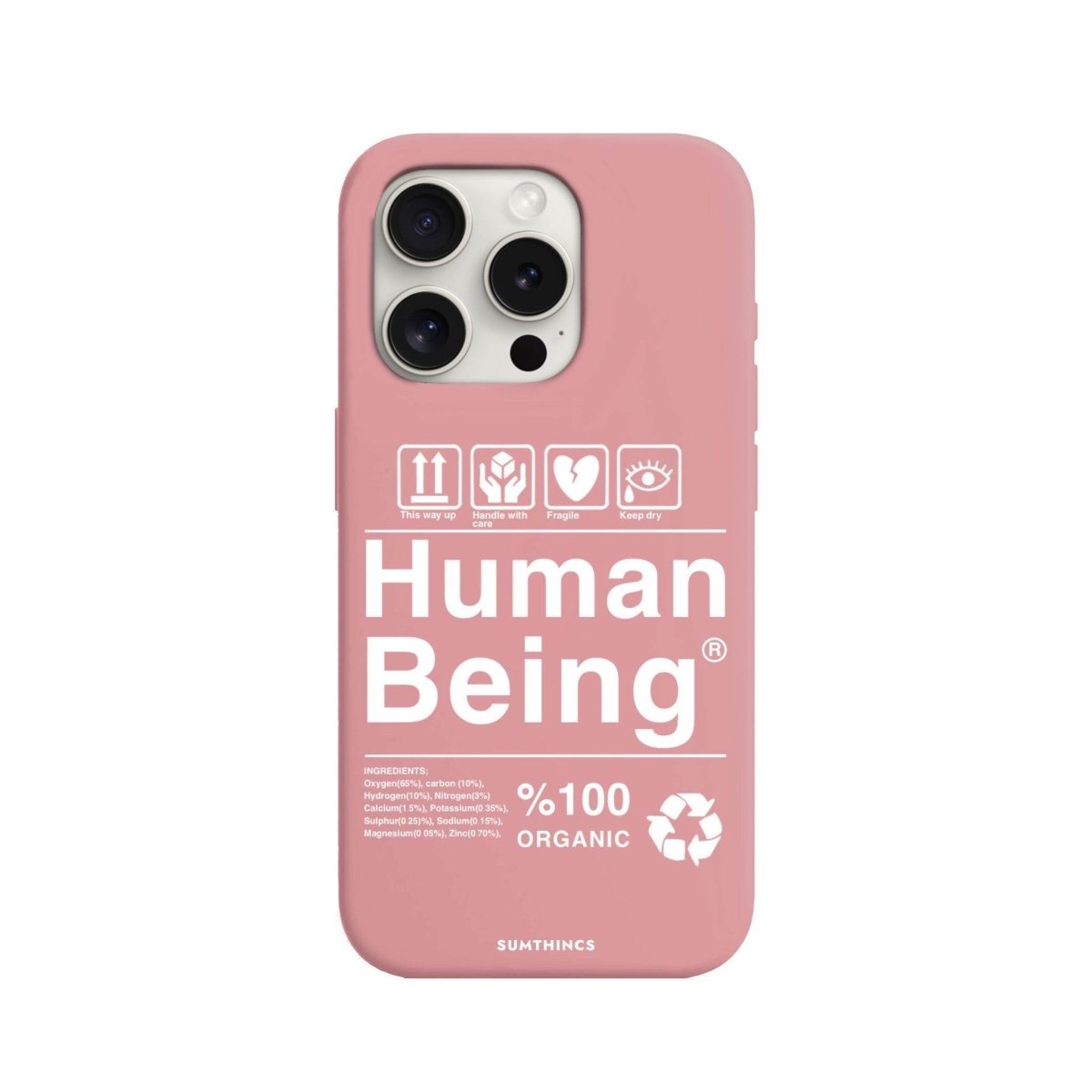 iPhone 7 Plus/8 Plus Human Being Premium Telefon Kılıfı Pembe - SUMTHINCS