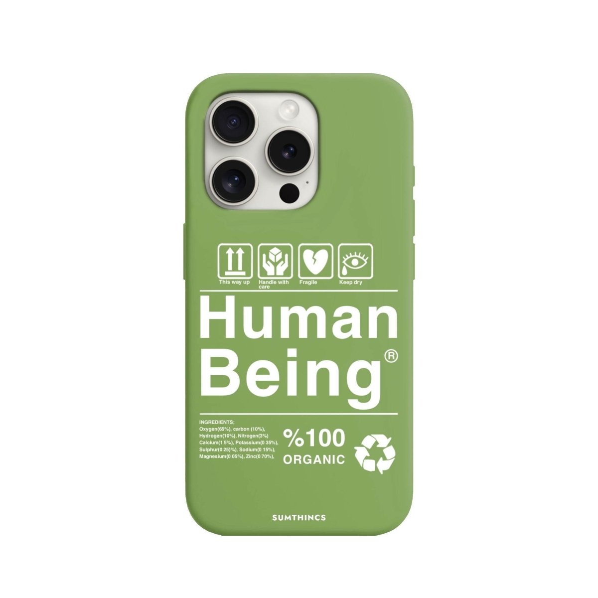 iPhone 7 Plus/8 Plus Human Being Premium Telefon Kılıfı Fıstık Yeşili - SUMTHINCS