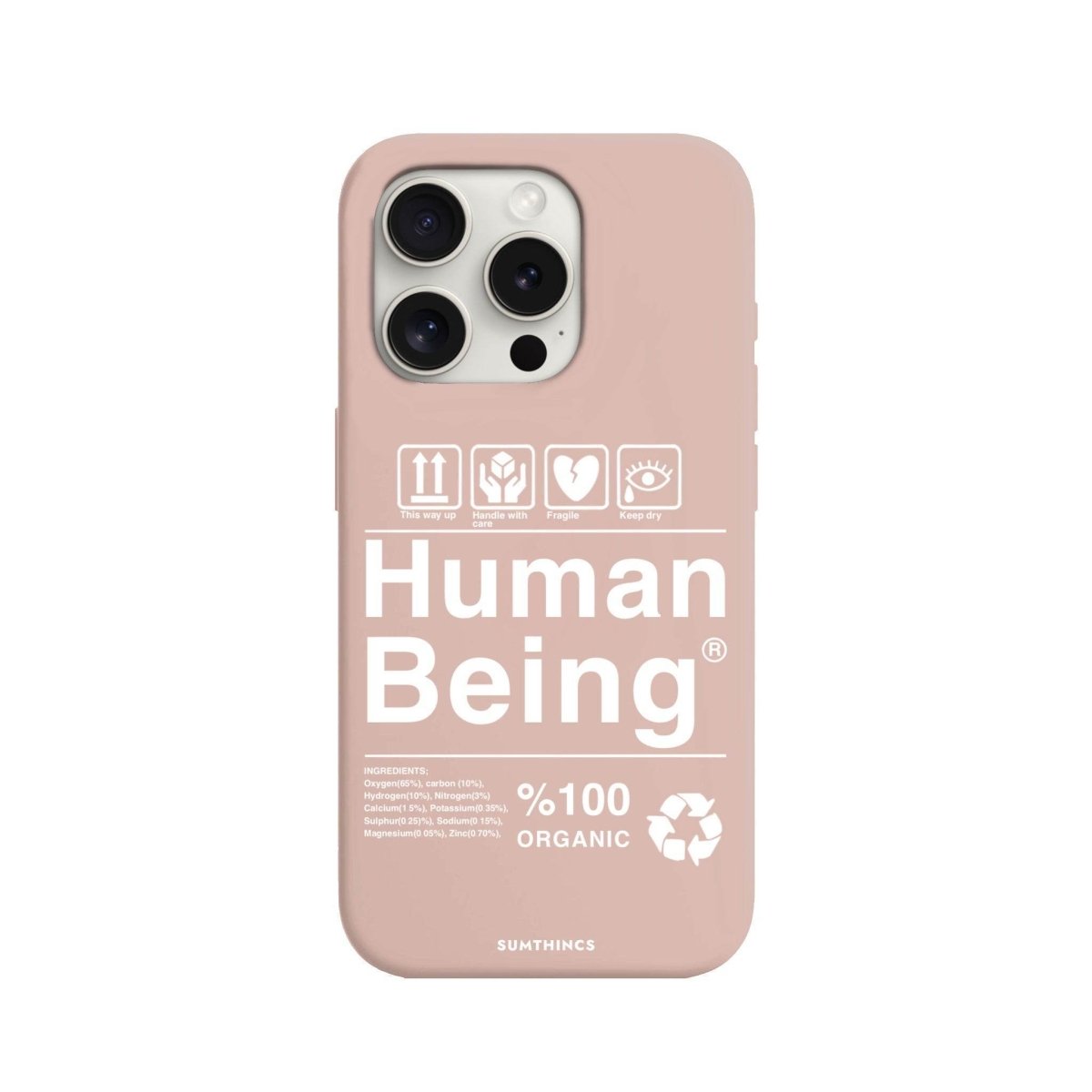 iPhone 7 Plus/8 Plus Human Being Premium Telefon Kılıfı Bej - SUMTHINCS
