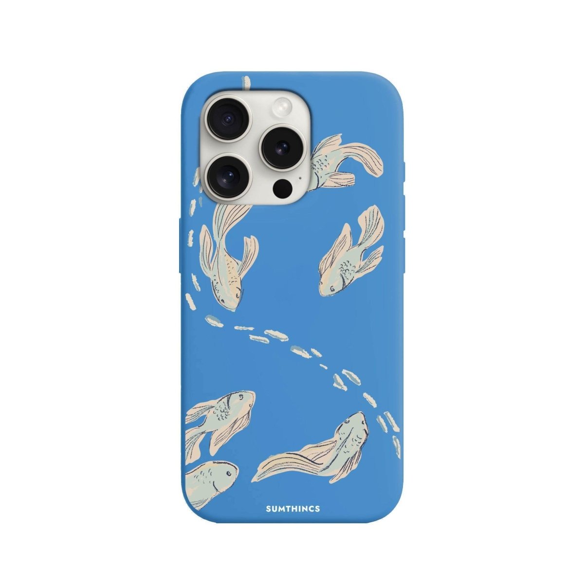 iPhone 7 Plus/8 Plus Koi Fish Premium Telefon Kılıfı Mavi - SUMTHINCS