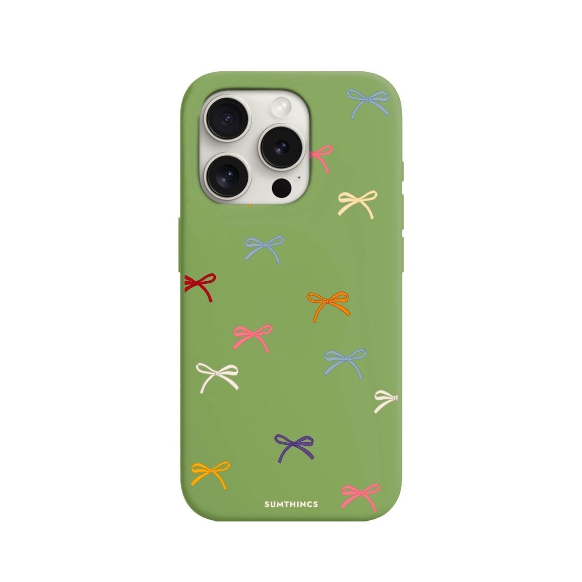 iPhone 7 Plus/8 Plus Little Bows Premium Telefon Kılıfı Fıstık Yeşili - SUMTHINCS