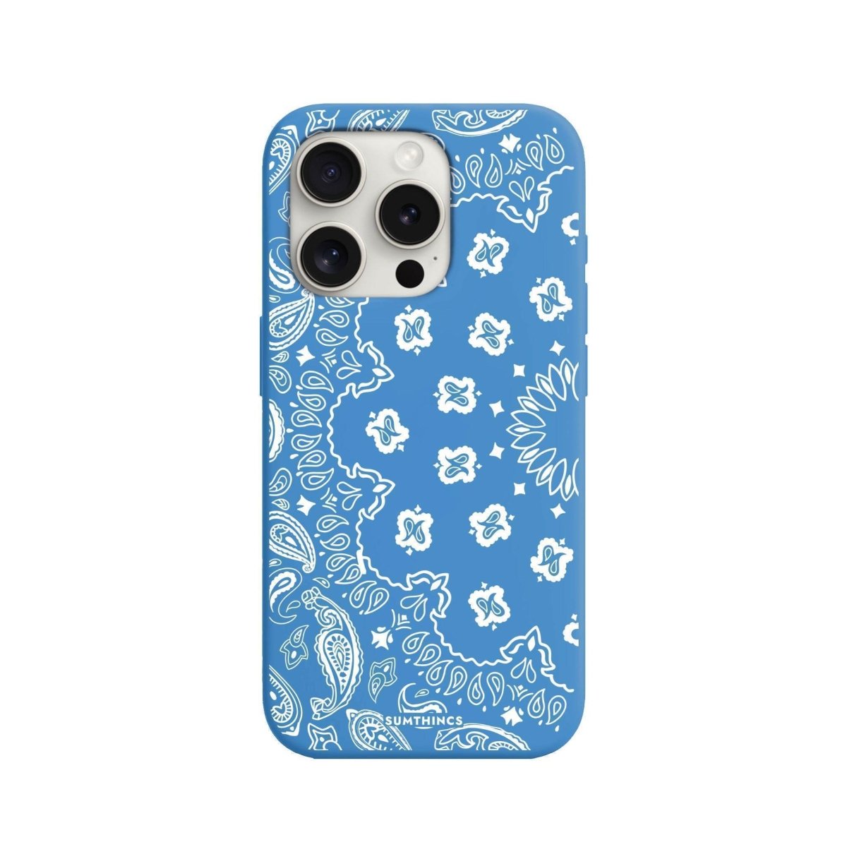 iPhone 7 Plus/8 Plus Paisley Premium Telefon Kılıfı Mavi - SUMTHINCS