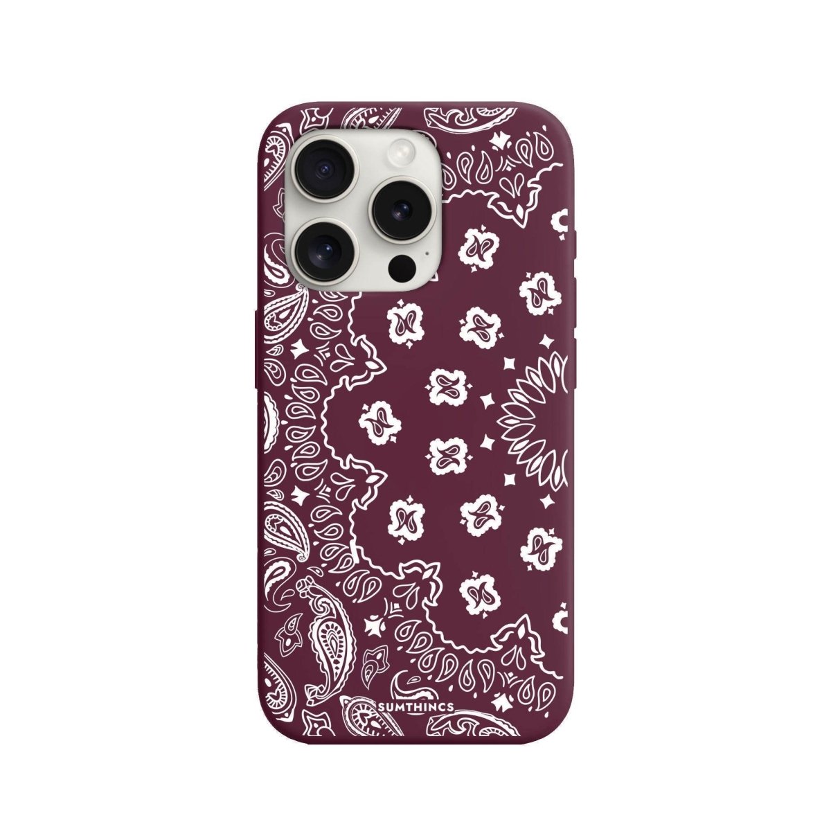iPhone 7 Plus/8 Plus Paisley Premium Telefon Kılıfı Bordo - SUMTHINCS