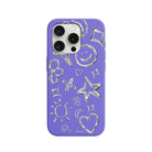 iPhone 7 Plus/8 Plus Silver Doodles Premium Telefon Kılıfı Lila - SUMTHINCS