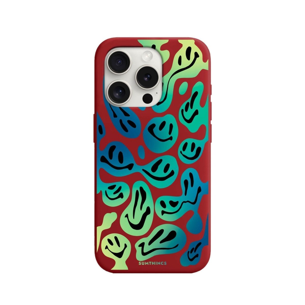 iPhone 7 Plus/8 Plus Smiley Premium Telefon Kılıfı Kırmızı - SUMTHINCS