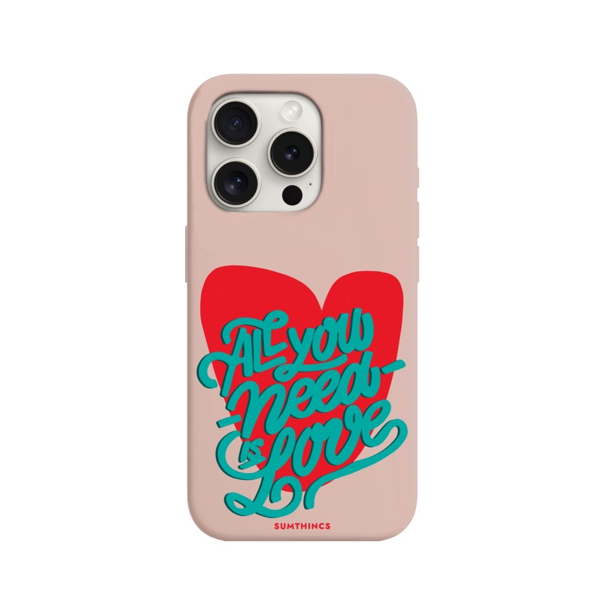 iPhone 7/8/SE 2020 All You Need is Love Premium Telefon Kılıfı Bej - SUMTHINCS