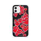 iPhone 7/8/SE 2020 Hearts Premium Telefon Kılıfı Siyah - SUMTHINCS