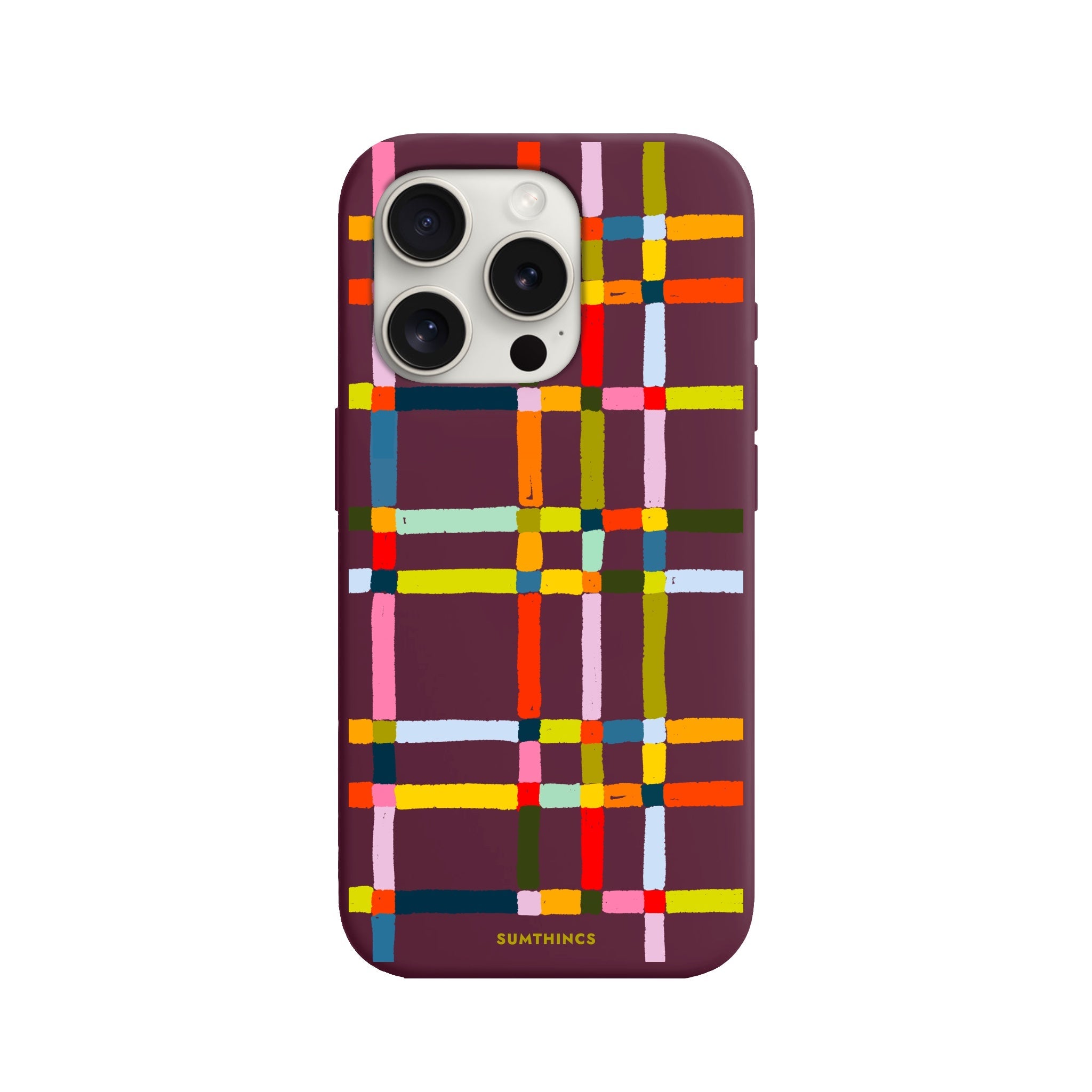 iPhone 7/8/SE 2020 Sunny Stripes Premium Telefon Kılıfı Bordo - SUMTHINCS