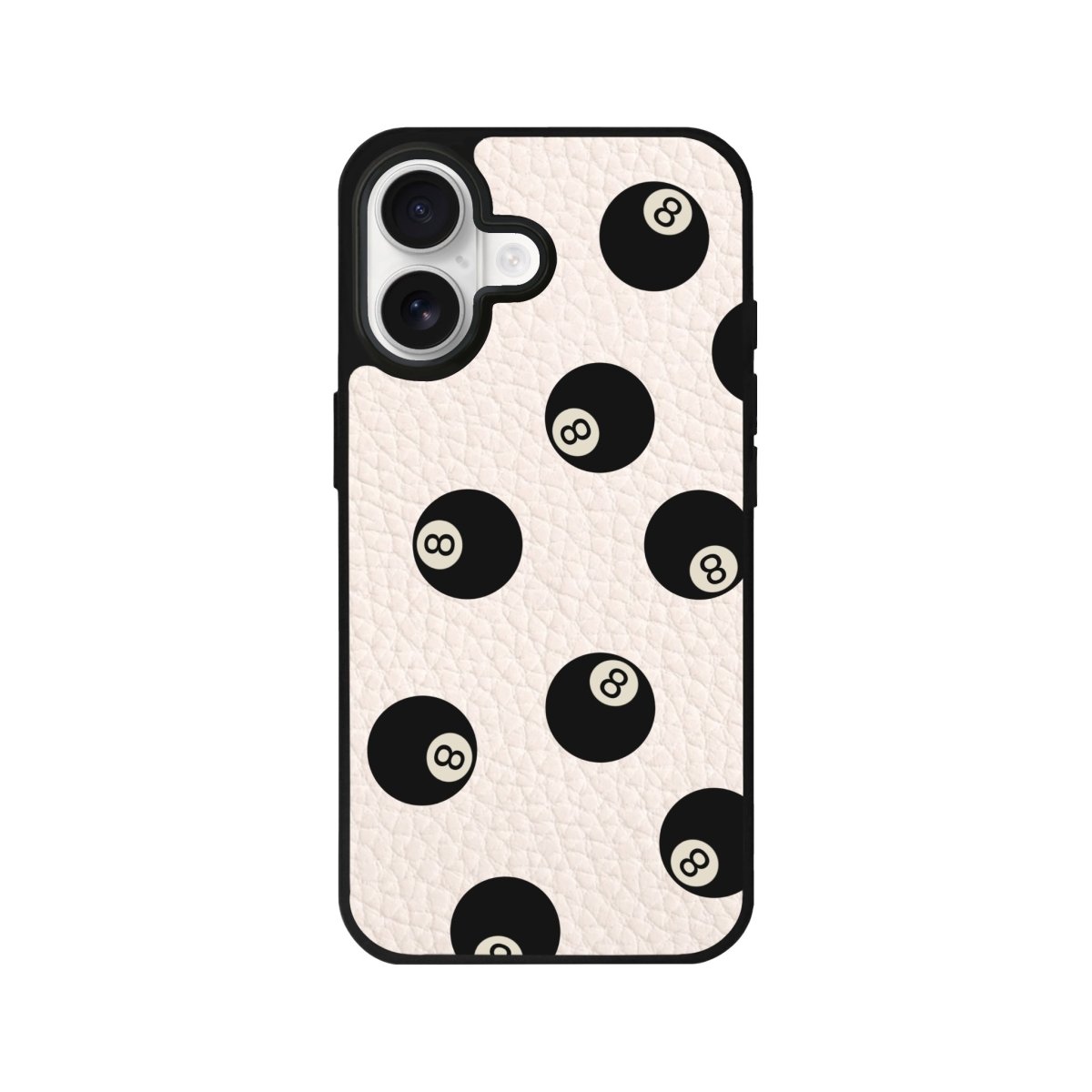 iPhone 8Ball Leather Deri Telefon Kılıfı Bej - Sumthincs