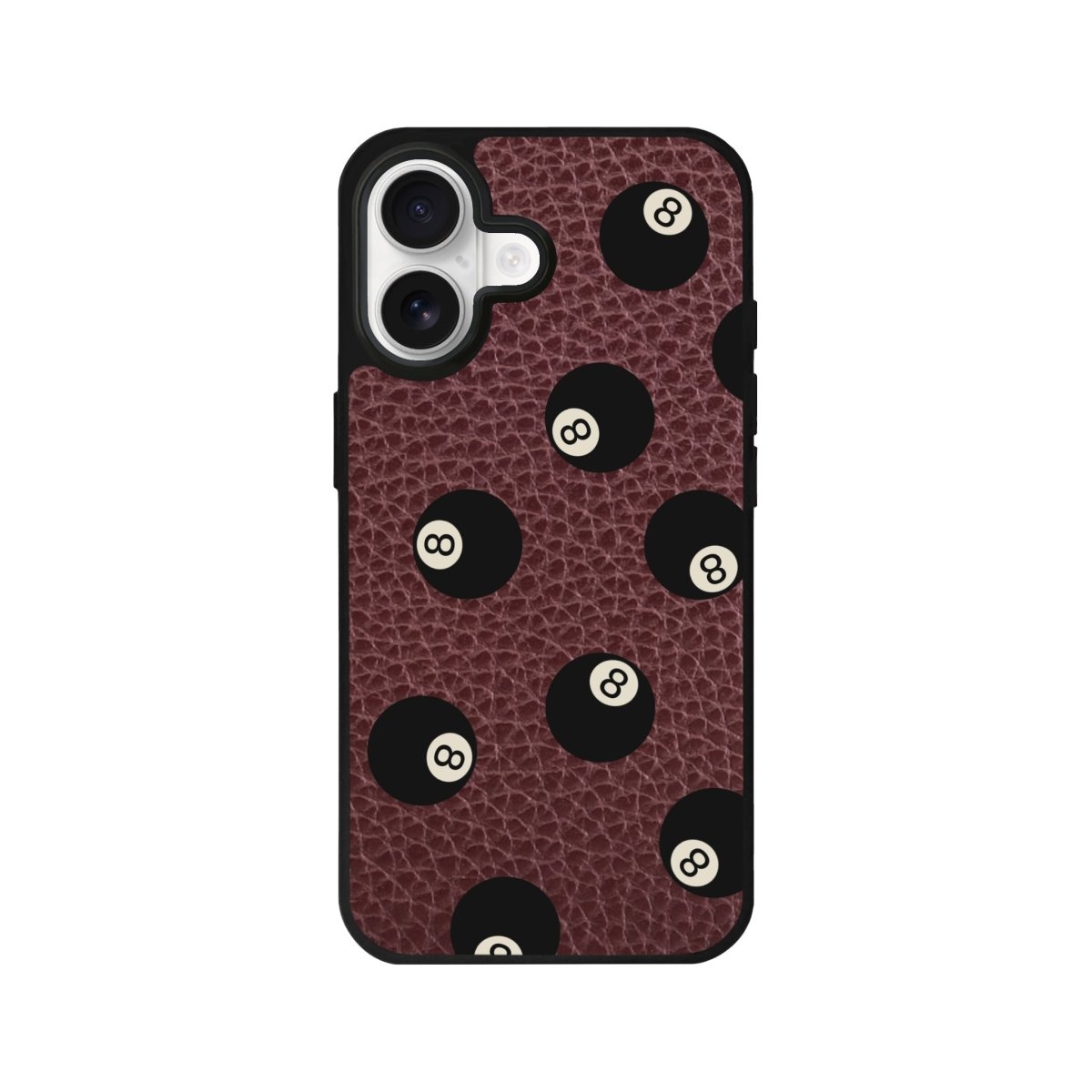 iPhone 8Ball Leather Deri Telefon Kılıfı Bordo - Sumthincs
