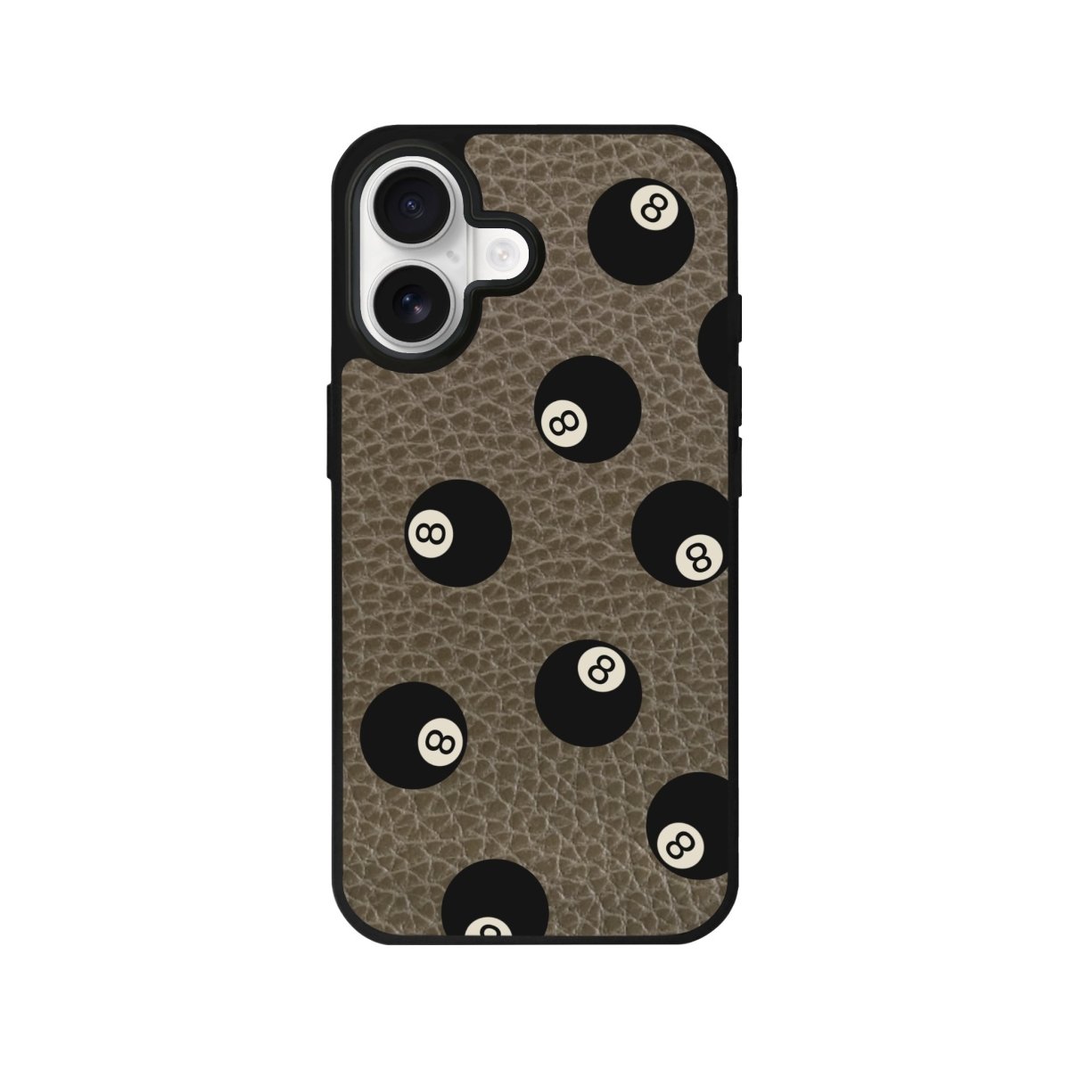 iPhone 8Ball Leather Deri Telefon Kılıfı Haki - Sumthincs