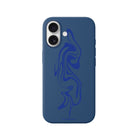 iPhone Abstract Ink Premium Telefon Kılıfı Pasifik Mavi - Sumthincs