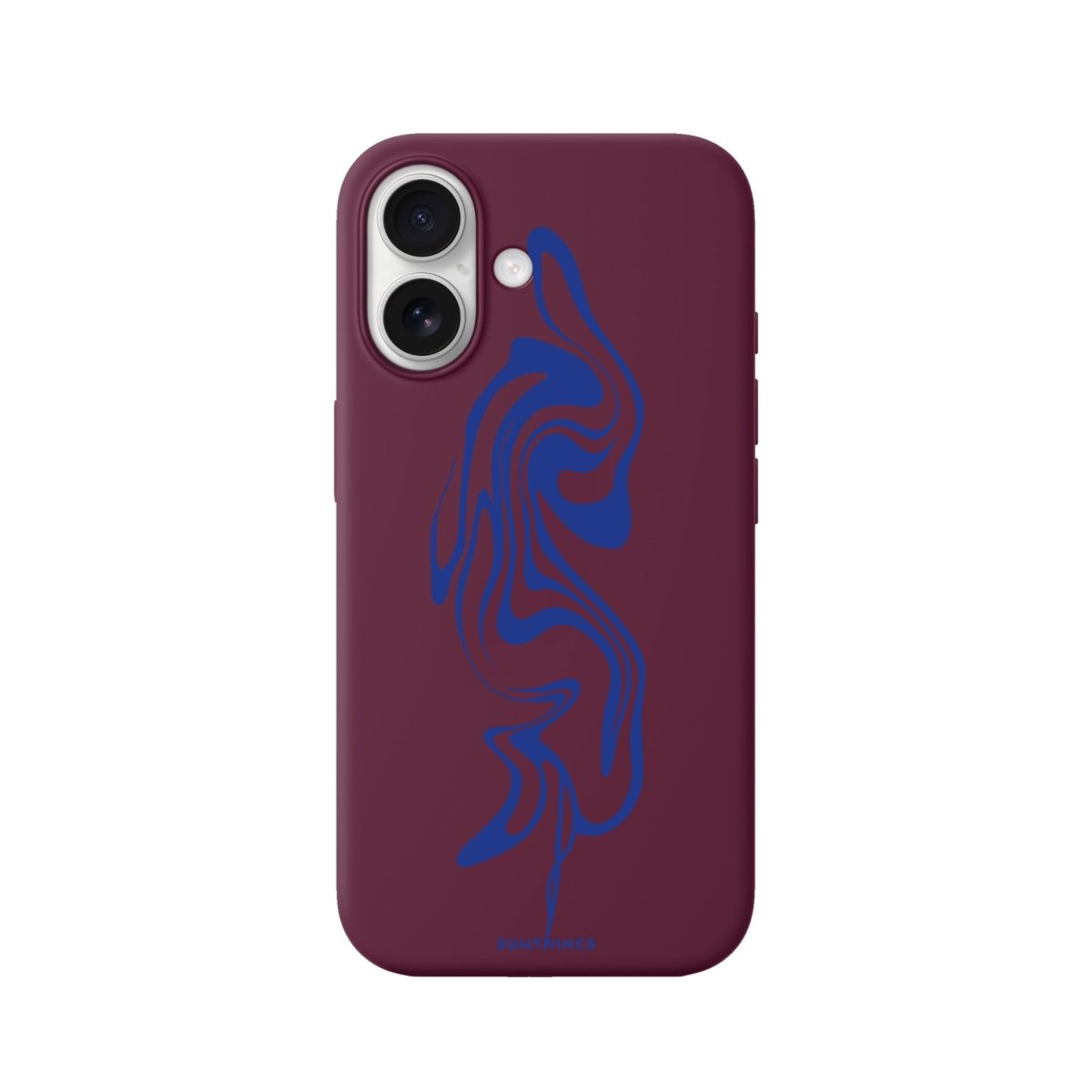 iPhone Abstract Ink Premium Telefon Kılıfı Bordo - Sumthincs