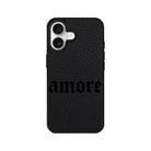 iPhone Amore Leather Deri Telefon Kılıfı Siyah - Sumthincs