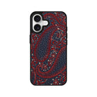 iPhone Arabesque Leather Deri Telefon Kılıfı Pasifik Mavi - Sumthincs