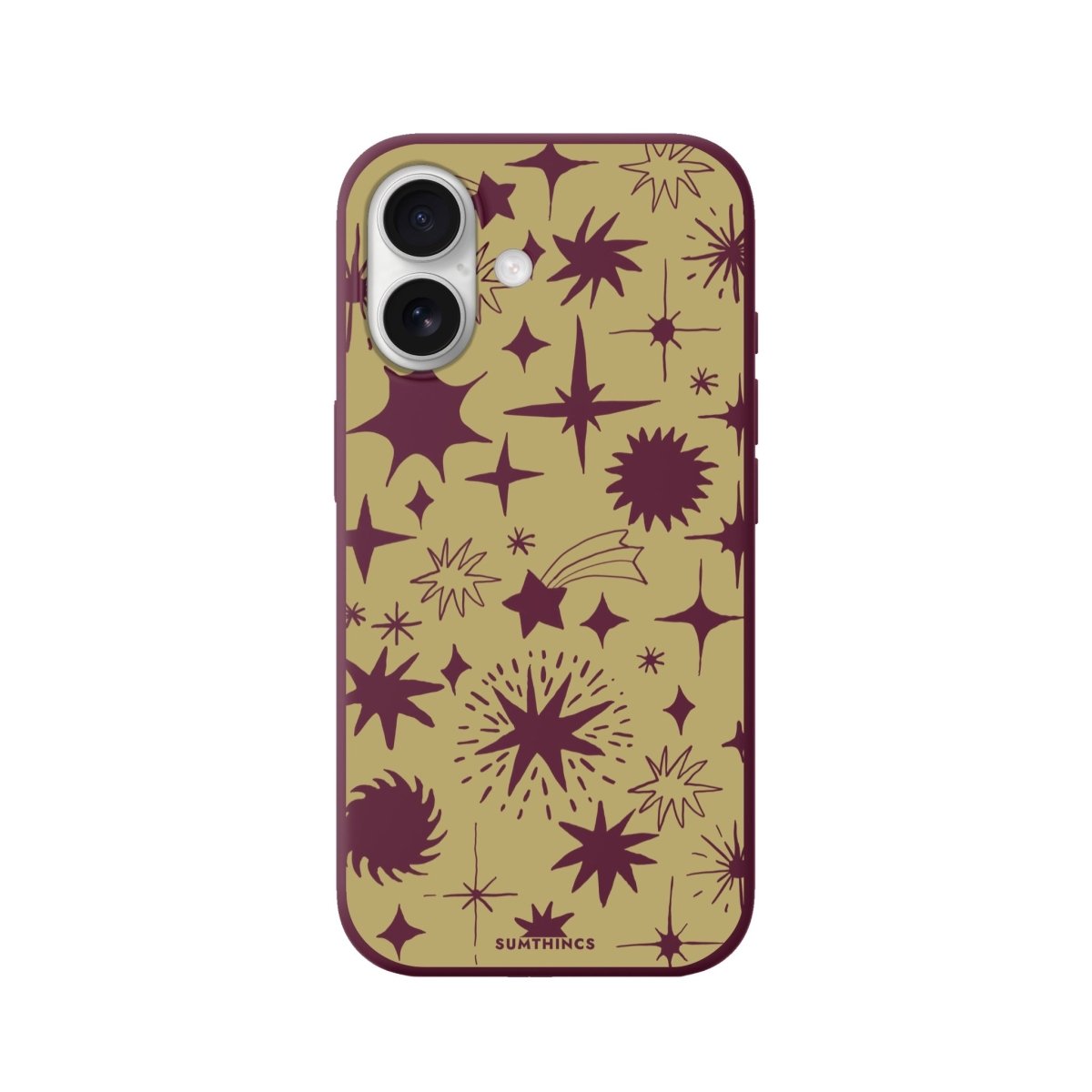 iPhone Aurora Dust Premium Telefon Kılıfı Bordo - Sumthincs