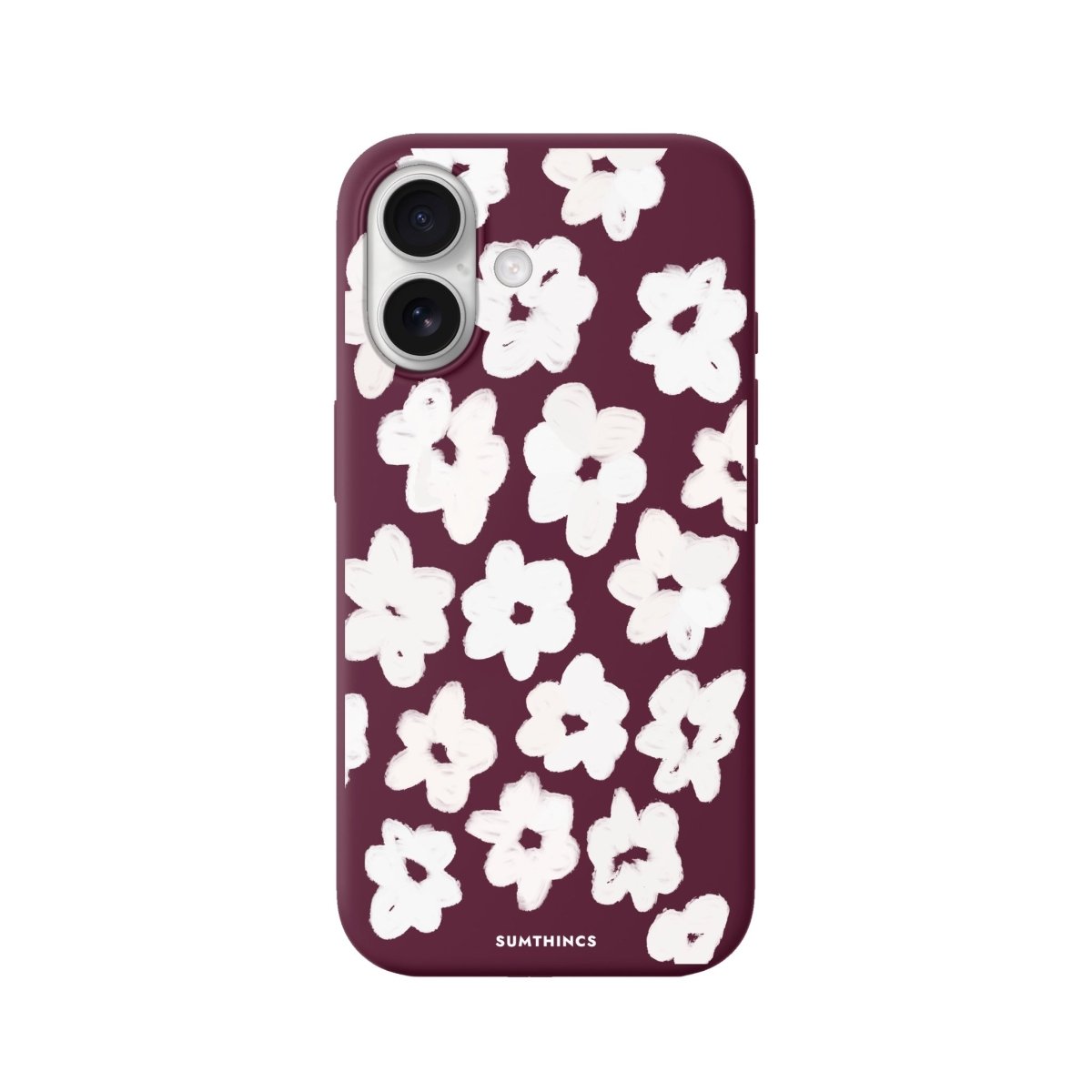 iPhone Blossoms Premium Telefon Kılıfı Bordo - Sumthincs