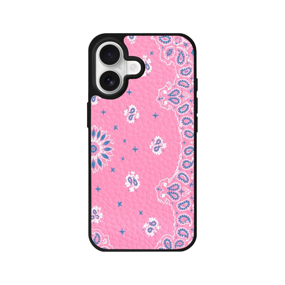 iPhone Blue Rodeo Leather Deri Telefon Kılıfı Pembe - Sumthincs