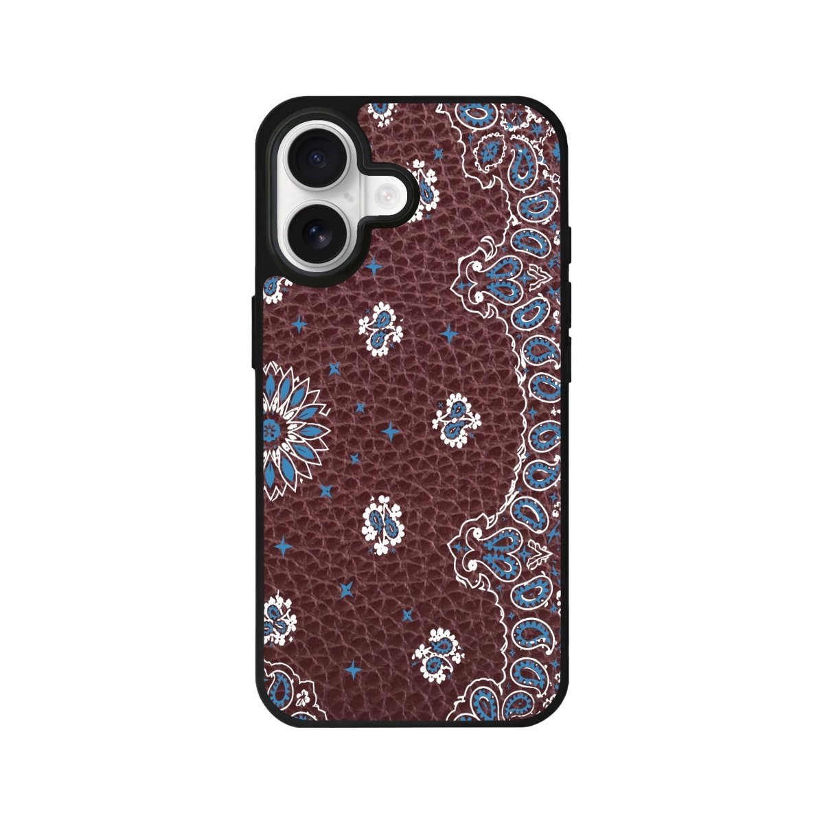 iPhone Blue Rodeo Leather Deri Telefon Kılıfı Bordo - Sumthincs